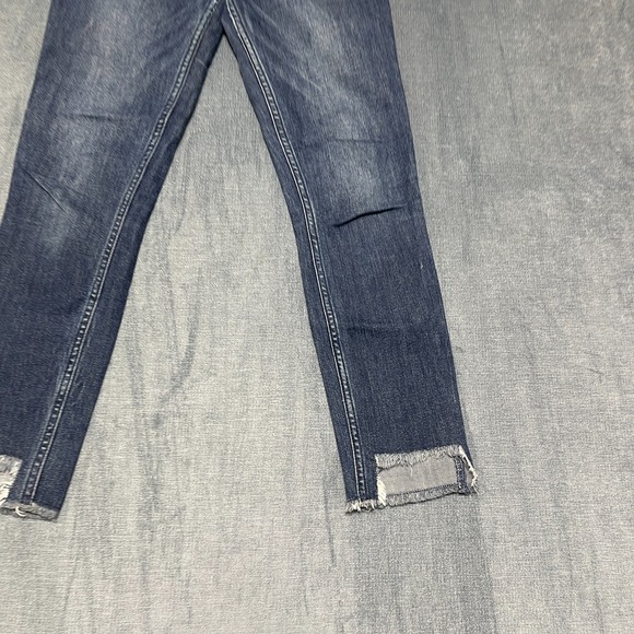 Abercrombie & Fitch Ankle Jeans Womens 4/27 Blue Denim Cotton High Rise Raw Hem - Picture 8 of 15